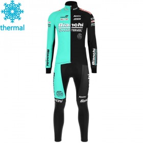 Conjunto Maillot + Culotte largo con tirantes Invierno Termico 2020 Bianchi Countervail N001